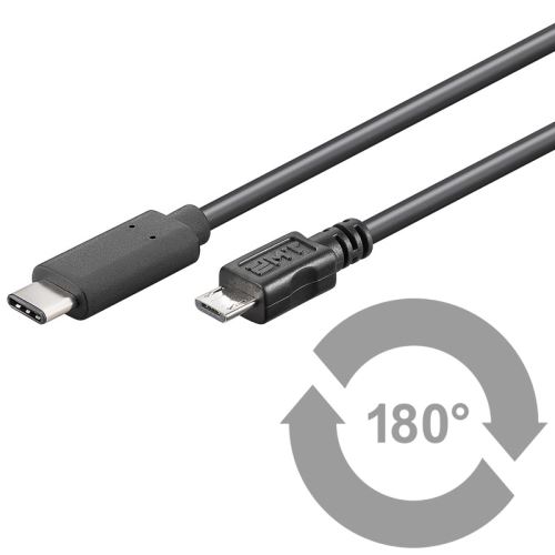 Kabel USB 3.1 konektor C/male - USB 2.0 konektor Micro-B/male ,1m
