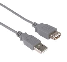 Kabel USB 2.0 A-A, 1 m, prodlužovací, šedá Kabel USB 2.0 A-A, 1 m, prodlužovací, šedá
