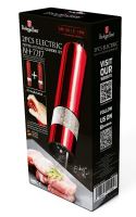 BERLINGERHAUS Mlýnek na pepř a sůl elektrický sada 2 ks Burgundy Metallic Line BH-7217 (2)