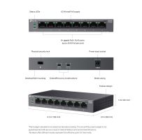 Switch TP-Link LS108GP 8x GLan s PoE+, 62W, kov (6)
