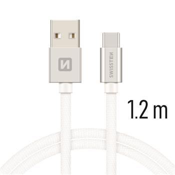 Swissten TEXTILE USB/USB-C 1,2M SILVER