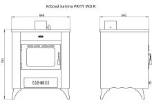 Krbová kamna PRITY WD R černá, 262 (2)