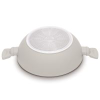 Pánev WOK s titanovým povrchem a poklicí 30 cm Sahara Collection (1)