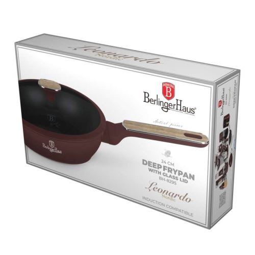 BERLINGERHAUS Pánev hluboká  s poklicí 24 cm Leonardo Nordic Collection BH-8295