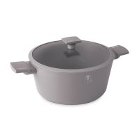 Kastrol s titanovým povrchem a poklicí 28 cm Taupe Collection (13)