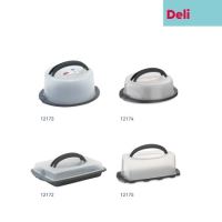 KELA Přepravní dóza na moučník DELI tm.šedá 38 x 17 cm KL-12173 (4)