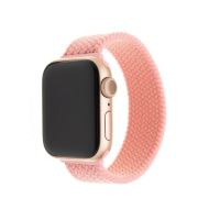 Řemínek FIXED Nylon Strap elastický nylonový pro Apple Watch 42/44mm, velikost S, růžový (1)