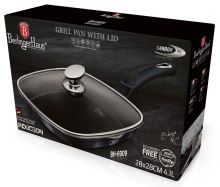Pánev Berlingerhaus grilovací s mramorovým povrchem a poklicí 28 cm Carbon PRO Line BH-6909 (4)