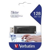 128GB USB Flash 2.0 SLIDER Bk VERBATIM (1)