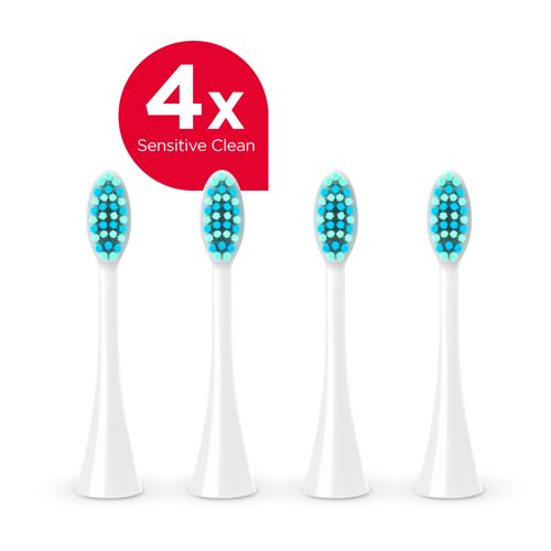 CONCEPT ZK0072 Náhradní hlavice k zubním kartáčkům PERFECT SMILE ZK701x, Sensitive Clean, 4 ks, bílé CONCEPT ZK0072 Náhradní hlavice k zubním kartáčkům PERFECT SMILE ZK701x, Sensitive Clean, 4 ks, bílé