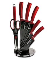 BERLINGERHAUS Sada nožů ve stojanu s nepřilnavým povrchem 8 ks Burgundy Metallic Line BH-2562 (6)