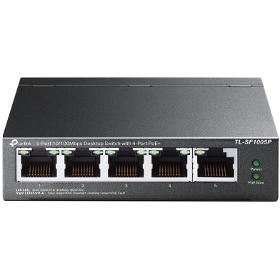 Switch TP-Link TL-SF1005P 5x LAN, 4xPoE, 58W, kov