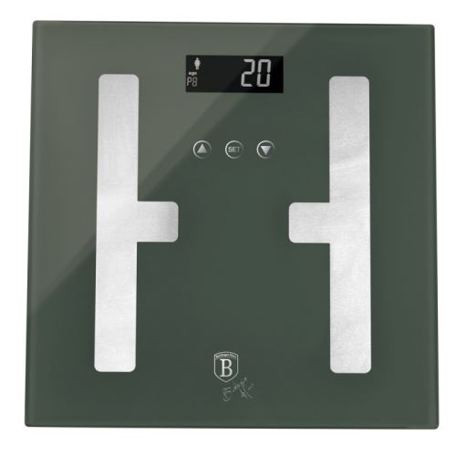 BERLINGERHAUS Osobní váha s měřením tuku, svalů a vody 180 kg Matte Green Collection BH-9759