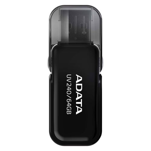 Flashdisk Adata UV240 64GB, USB 2.0, black, vhodné pro potisk