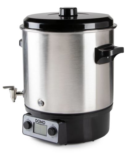 Zavařovací hrnec s LCD - volitelný nerez kohout - DO42329PC , Plně automatický, nerezový, objem 27 l, 2000 W, 2 otvory, 2 záslepky, nerez kohout