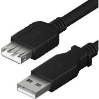 YCU 014 BK USB A M/F Prodluž.kab. YENKEE (1)