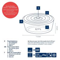 Dóza na potraviny skladovací Aurelia sklo 4,5cm 11,5cm 0,17l (2)