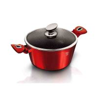 BERLINGERHAUS Kastrol s mramorovým povrchem a poklicí 24 cm Burgundy Metallic Line BH-1257 (3)