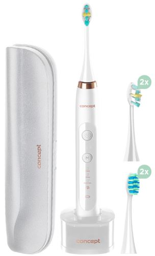 CONCEPT Sonický zubní kartáček s cestovním pouzdrem PERFECT SMILE, white ZK7010