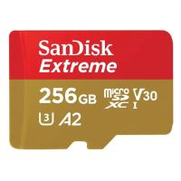 Paměťová karta Sandisk Extreme microSDXC 256GB 190MB/s / 130MB/s  A2 C10 V30 UHS-I U3, adapter (1)