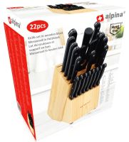 ALPINA Sada nožů v dřevěném stojanu 22 ksED-212292 (1)