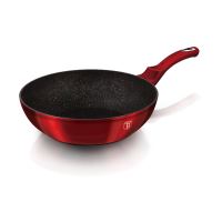 BERLINGERHAUS Pánev WOK s mramorovým povrchem 30 cm Burgundy Metallic Line BH-6166 (7)