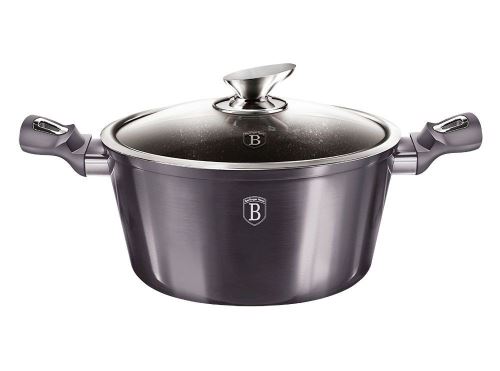 Hrnec Berlingerhaus s poklicí s mramorovým povrchem 30 cm Carbon PRO Line BH-6924