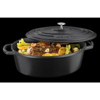 KELA Pekáč litinový s poklicí CALIDO 33x26 cm černá KL-12473 (1)
