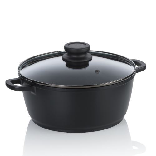 Hrnec Atura litý hliník černý 24 cm 3,2 l