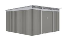 Zahradní domek G21 GRAH 1132 - 340 x 333 cm, metalický šedý (7)