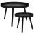 HOMESTYLING Odkládací stolek sada 2 ks borovice černá KO-KR8200300 HOMESTYLING Odkládací stolek sada 2 ks borovice černá KO-KR8200300