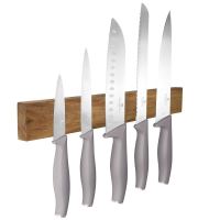 Sada nožů s magnetickým držákem z akátového dřeva 6 ks Taupe Collection (1)