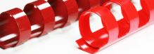 Vázací hřbet Eurosupplies / OEM plastový A4 průměr 8mm červený 100ks (5)
