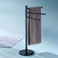 Držák na ručníky Swing lakovaná nerez, černý 85,5 x 28,5 KL-18976 (3)