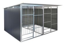 Kotec pro psa G21 KEN 886 - 322 x 275 cm, dvoumístný, šedý (4)