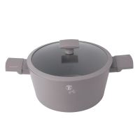 Kastrol s titanovým povrchem a poklicí 28 cm Taupe Collection (1)