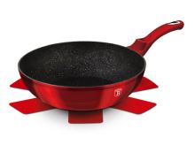 BERLINGERHAUS Wok s mramorovým povrchem 28 cm Burgundy Metallic Line BH-1267 (1)