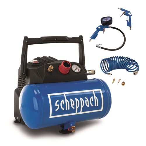 bezolejový kompresor 6l Scheppach HC 06