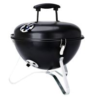 PROGARDEN Přenosný gril na dřevěné uhlí s víkem 37 cm černá KO-C83000390 (3)