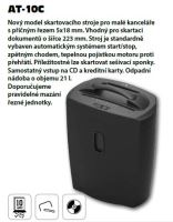 Skartovač AT-10C DIN 3, 5x18mm, 8 listů, 21l, CD+DVD, Credit Card (5)