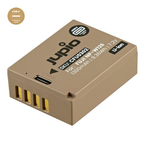 Baterie Jupio NP-W126S *ULTRA C* 1300mAh s USB-C vstupem pro nabíjení