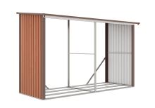Přístřešek na dřevo G21 WOH 682 - 302 x 119 cm, hnědý (6)