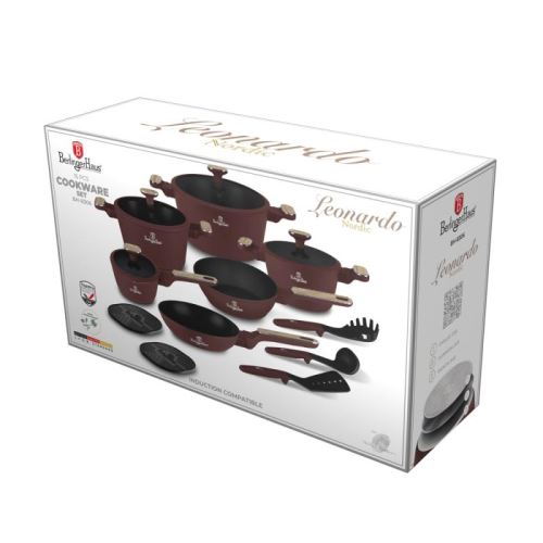 BERLINGERHAUS Sada nádobí s titanovým 15 ks Leonardo Nordic Collection BH-8306