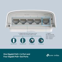 Switch TP-Link SG2005P-PD Smart, 4x GLan s PoE, 1x GLAN s PoE-in, 90W, Omáda SDN (5)