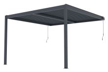 Bioklimatická pergola G21 Trenton Premium 4x4 m, antracitová hliníková (11)