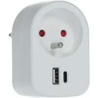 RPC 70 WH Zás. s 2xUSB, 5V/2100mA RETLUX (1)