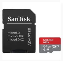 Paměťová karta Sandisk Ultra microSDXC 64 GB 140 MB/s A1 Class 10 UHS-I, adapter Paměťová karta Sandisk Ultra microSDXC 64 GB 140 MB/s A1 Class 10 UHS-I, adapter