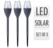 PROGARDEN Lampa solární zahradní sada 3 ks 38 cm KO-DX9200040 (1)