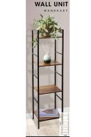 HOMESTYLING Úložný regál se 4 policemi dřevo/kov 29,5x23,5x106cm KO-DD1000680 (1)