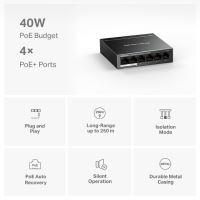 Switch TP-Link Mercusys MS106LP 2x LAN, 4x LAN s PoE, 40W (3)